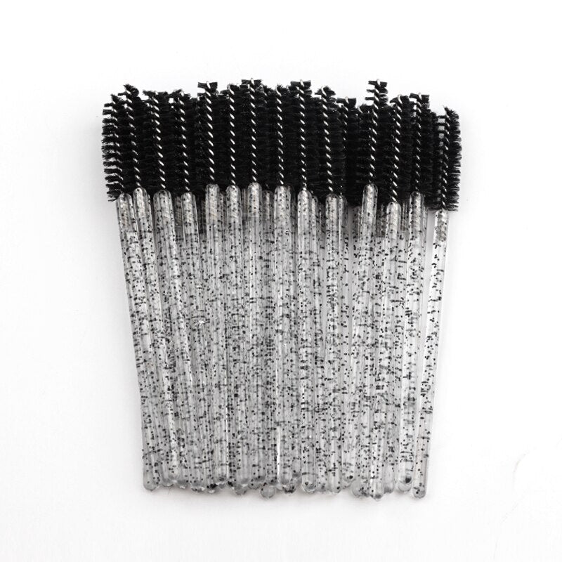 Disposable Eyelash Makeup Brush Diamond Handle Mascara Wands Eyelash Extension