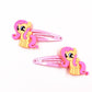 16 Styles 2Pcs/set Unicorn Cartoon Hair Accessories Children Rubber Bands