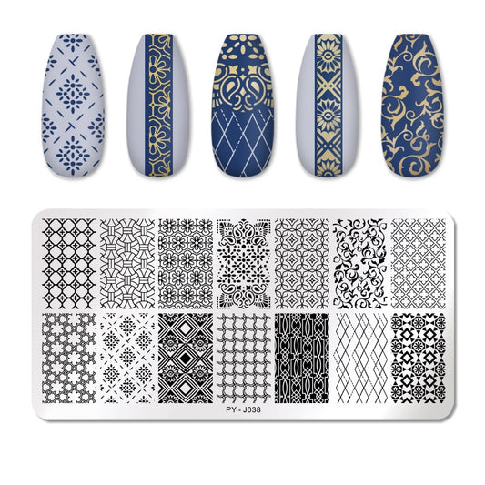 Wall Paper Design Nail Stamping Plates Stencil Tools Template Plate Mold Nail