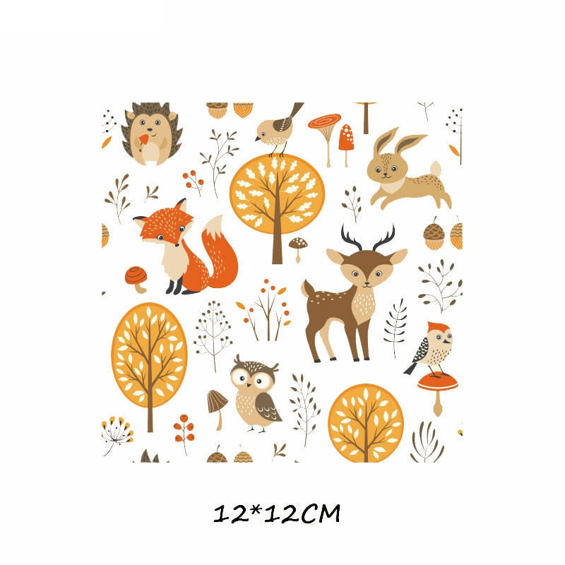 46 Styles Iron on Cute Animal Patches Set for Kids Clothing DIY T-shirt Applique