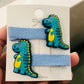 24 Styles 2Pcs/set Dinosaur Animal Hair Accessories Children Rubber Bands