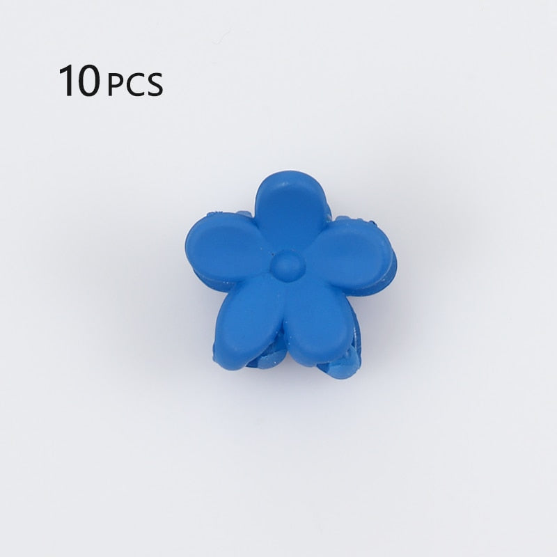 16 Styles 10 pcs Cute girl flower Small Hair clip child cute candy color hair