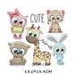 46 Styles Iron on Cute Animal Patches Set for Kids Clothing DIY T-shirt Applique