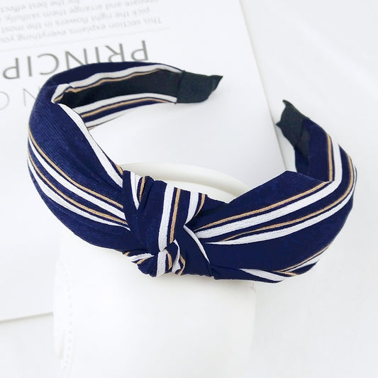 Navy Blue White Women Hairbands Fashion Headband Girls Hair Hoop Accessories