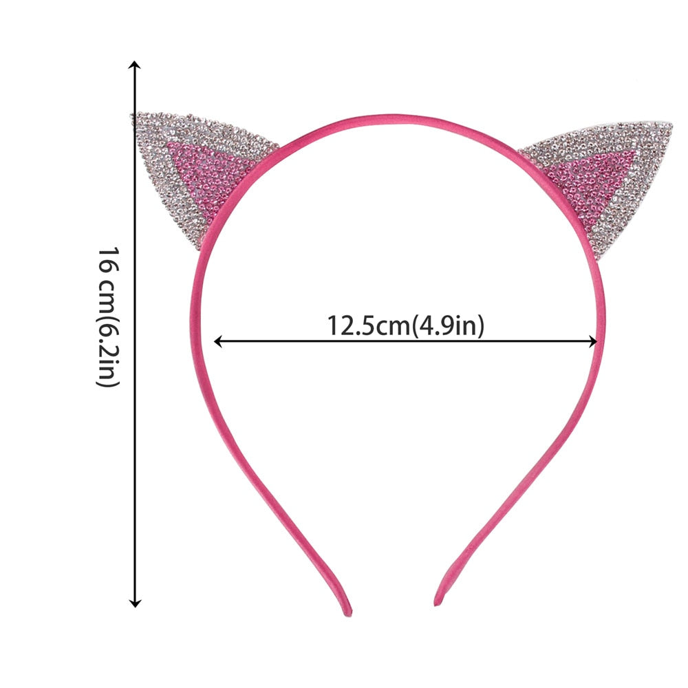 34 Styles Candygirl Cat Ears Headbands For Kids Cute Crown Diamond Hair Bands