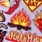 39 Styles Flame Heart Leaf Pepper Patch Iron On Patches On Clothes Cartoon