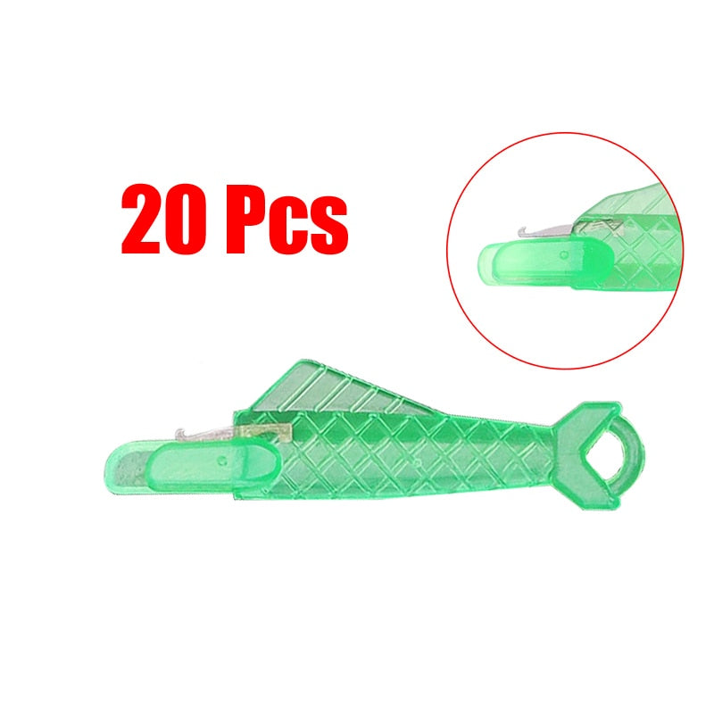 Mini Sewing Machine Needle Threader With Hook Plastic Needle Insertion Tool