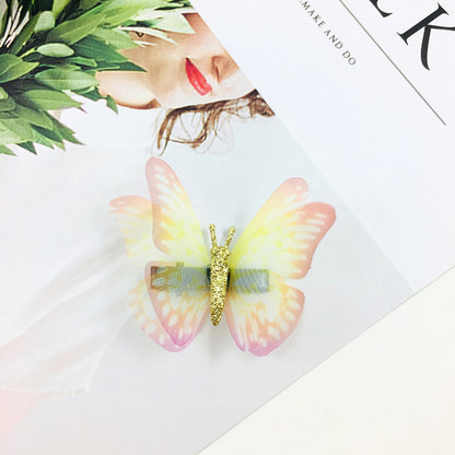 1pc Delicate Yellow Butterfly Hair Clip Cartoon Hairpin Children Fashion Hair