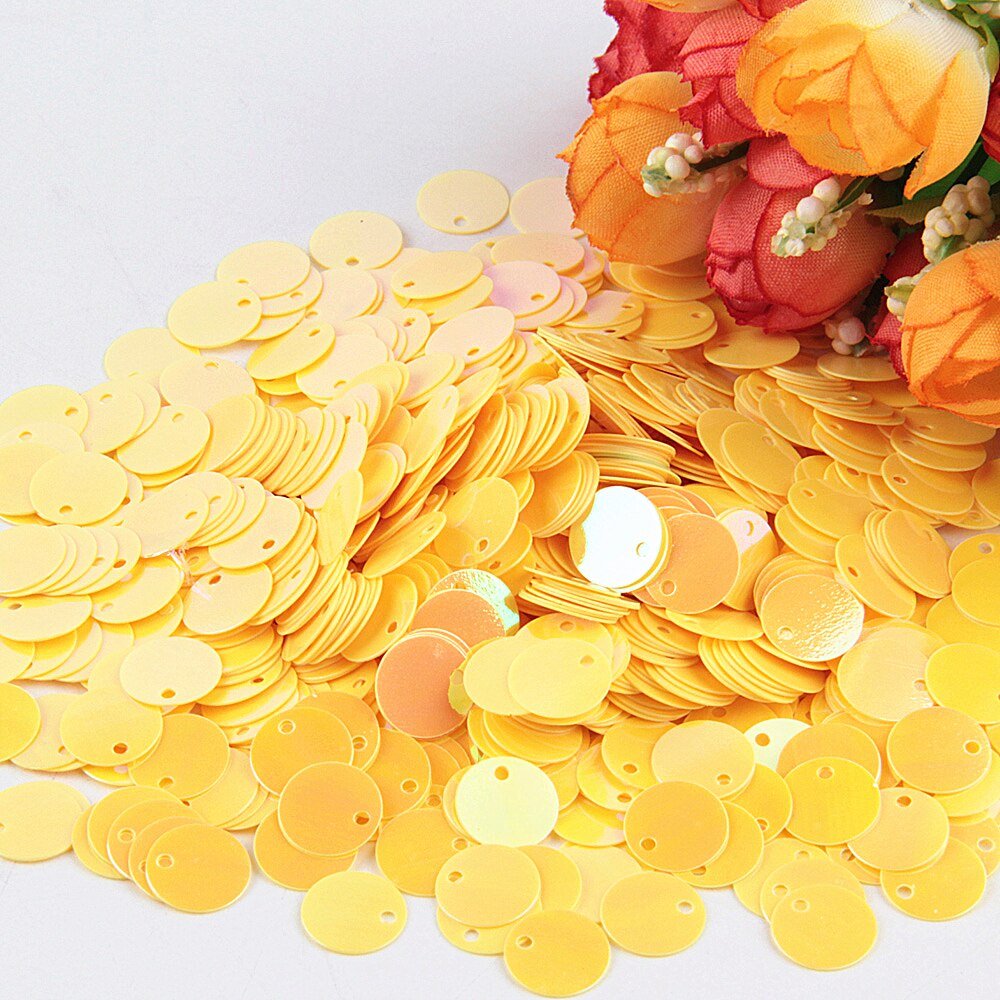 Paillette Sequin 10-30mm Large Flat Round Edge Hole Loose Sequins for Carfs Kids