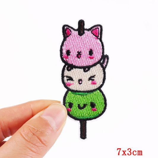 Multicolor Cat Heads Cartoon Patches Clothing Sticker Patch Decal Embroidery