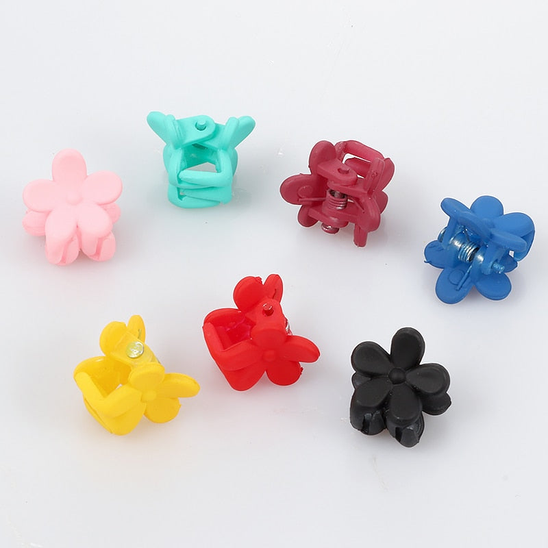 16 Styles 10 pcs Cute girl flower Small Hair clip child cute candy color hair