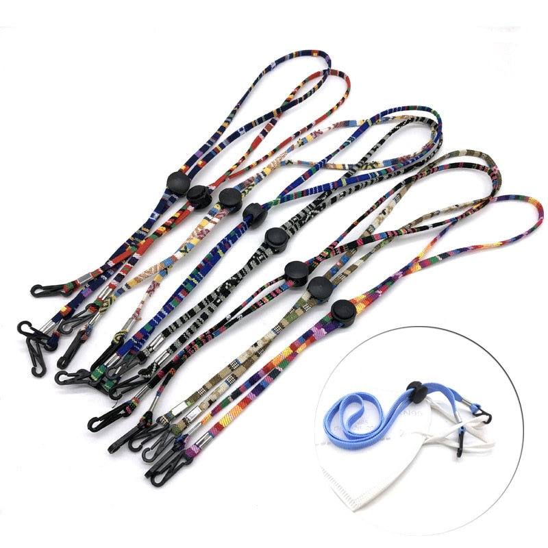 7 Styles Ethnic Style Glasses Rope Sunglasses Chain Face Mask Lanyard Mask