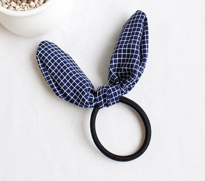 15 Styles Cute Rabbit ears Tied rope hair accessories female rubber band elastic