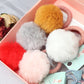 10 Styles Fur Ball With Elastic Rope Hair Band Handmade Elastic Ponytail Holders