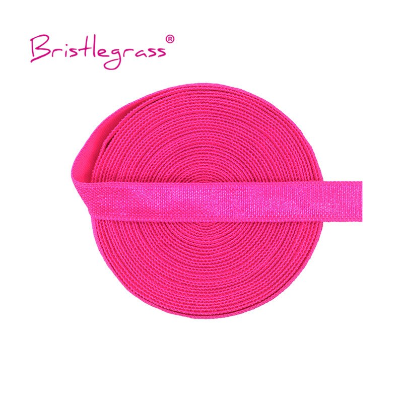 5 yards 10mm Solid Shiny Non-Foldover Elastic Spandex Satin Band Bra Strap