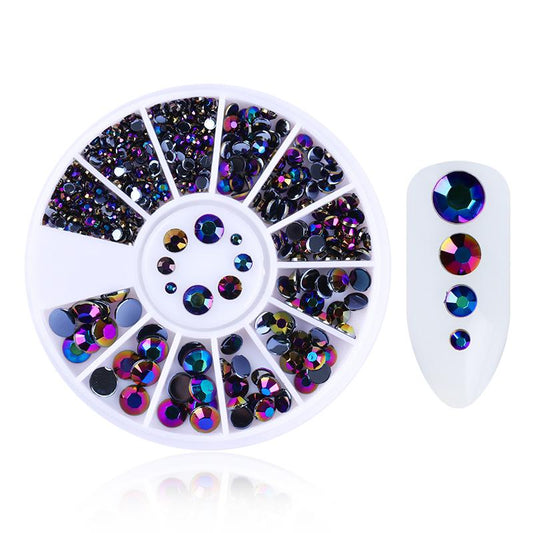 Purple Blue Rhinestone Nail Art Decoration Accessories Nails Jewelry Manicure