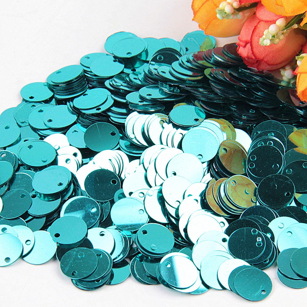 Paillette Sequin 10-30mm Large Flat Round Edge Hole Loose Sequins for Carfs Kids