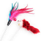 Spring Cat Toy Funny Suction Cup Spring Mouse Feather Pet Toy Multicolored Cat