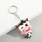 5 Styles Simulation Animal PVC Keychain Charms Car Key Ring Bag Ornaments Cute