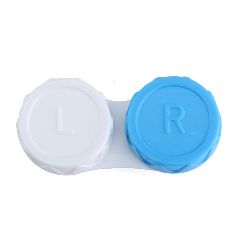 5 Colors 1Pcs Contact Lens L+R Cases Storage Holder Soaking Container Travel