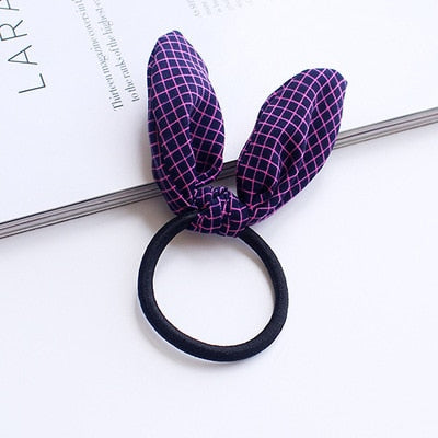 15 Styles Cute Rabbit ears Tied rope hair accessories female rubber band elastic