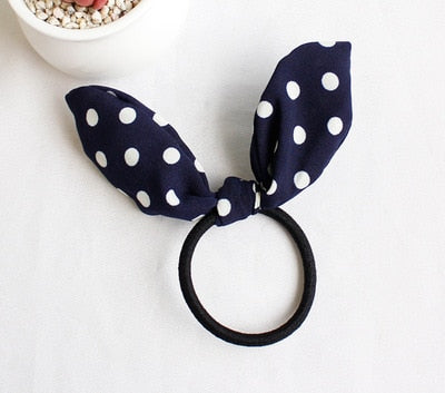 15 Styles Cute Rabbit ears Tied rope hair accessories female rubber band elastic