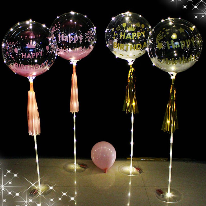 40 Styles Happy Birthday Party Stickers for Big Clear Transparent Balloon Bobo