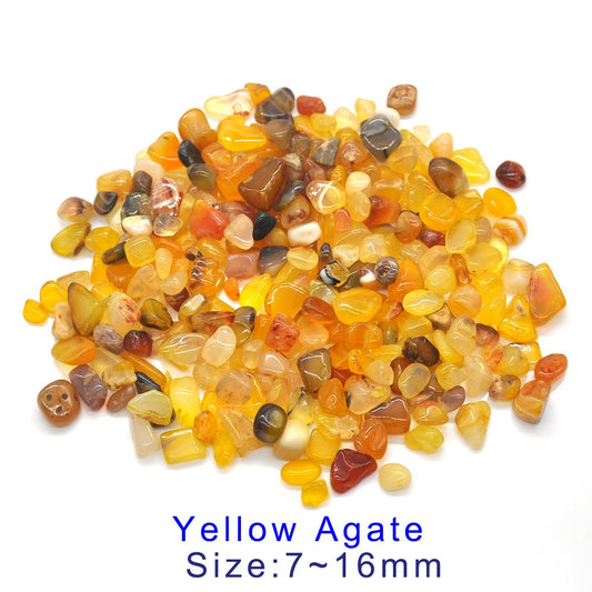 50-100g Yellow Agate Natural Stones Gravel Chip Rock Minerals Aquarium