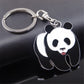 8 Styles Panda Keychain Stainless Steel Key Chain Charms Women Bag Cartoon