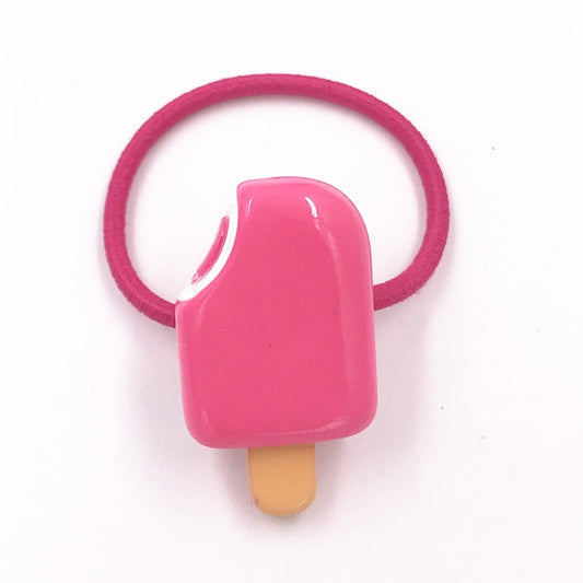 1PCS Raspberry Cheesecake Ice Cream Girls Hairbands Kids Elastics Rubber Head