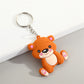 5 Styles Simulation Animal PVC Keychain Charms Car Key Ring Bag Ornaments Cute