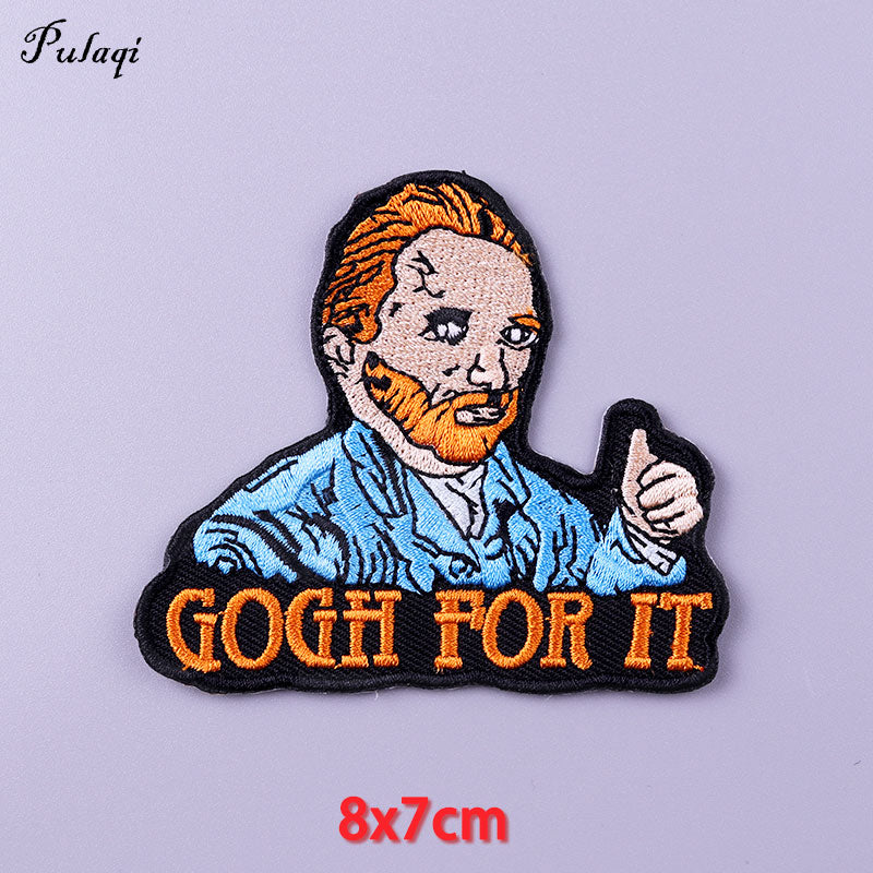 44 Styles Patches With Phrase Iron on Patches For Clothing Embroidery/Fusible