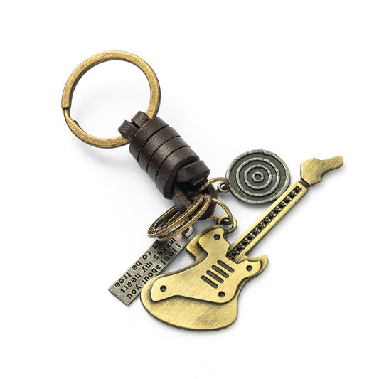 Bass Guitar Vintage Style Decor Keychain car keychain for Women Man Accessories