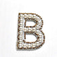 A-Z Alphabet 1Pcs Letter Patches Pearl Rhinestone Alphabet Patches For Clothes