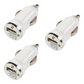 3x USB Car Cigarette Lighter DC Power Charger Adapter Charge USB Car Charger Adapter for Apple iPhone /Samsung Galaxy / LG (White)