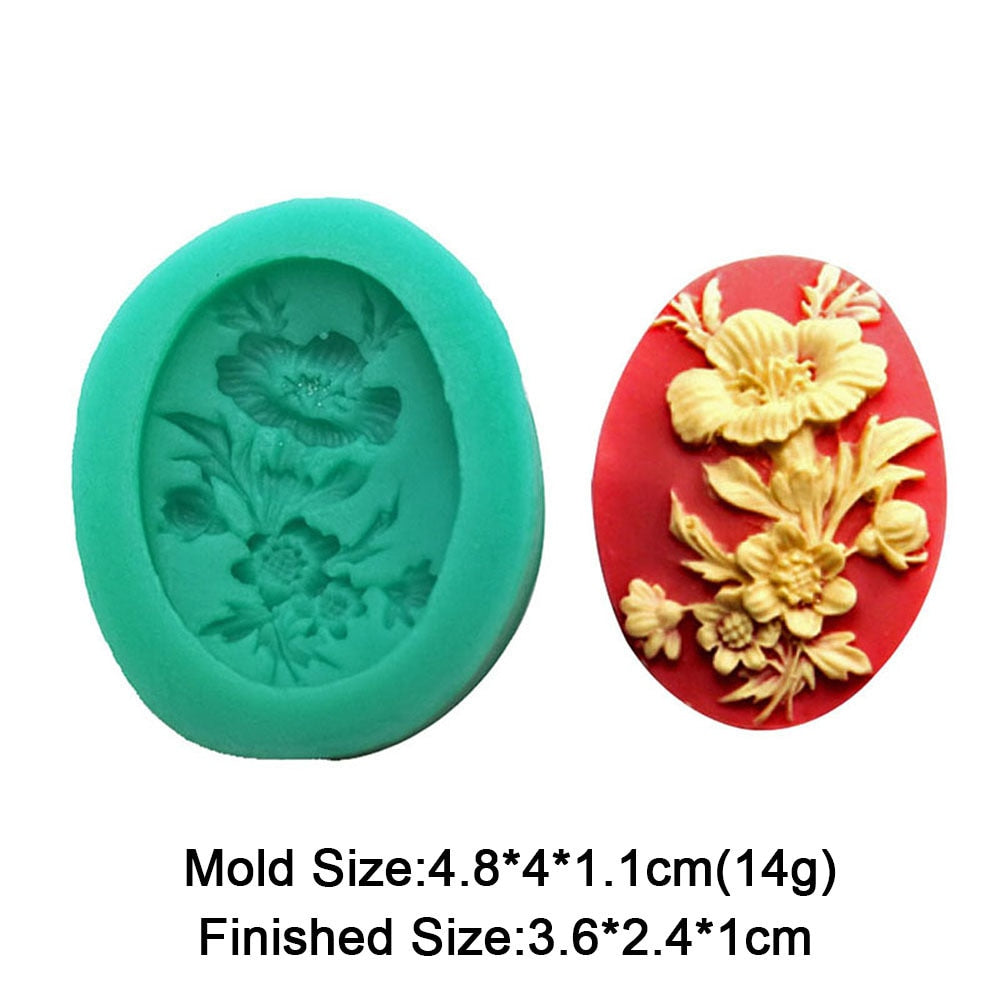 23 Styles Flower Fondant Silicone Molds For Mug Decorating Rose Resin Polymer