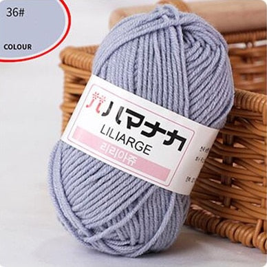 53 Colors Soft Cotton Baby Knitting Wool Yarn Thick Yarn Fiber Velvet Yarn Hand