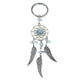 4 Styles Bohemian Dreamcatcher Alloy Keychain Matural Stone Wing Tassel Keyring