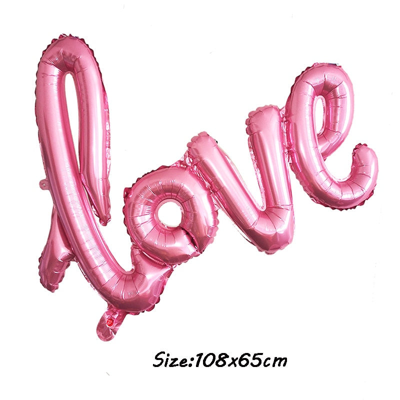 Pinl Love Balloon Valentines Day Inflatable Balloon Birthday Decorations Wedding