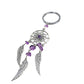 4 Styles Bohemian Dreamcatcher Alloy Keychain Matural Stone Wing Tassel Keyring