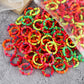 20pcs Striped Bright Colors Hairband Small Elastic Rubber Band Hair Scrunchies