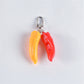 8 Styles Simulation Food Keychain Chili Pepper Garlic Mandarin Fashion Keyring