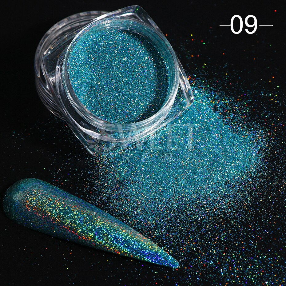 Fairy Nail Pigment Powder Holographic Fine Chrome Rubbing Dust Shimmer Gentle