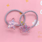 2Pcs/Set Glittering Love Resin Children's Rubber Bands Sweet Hair Accessories