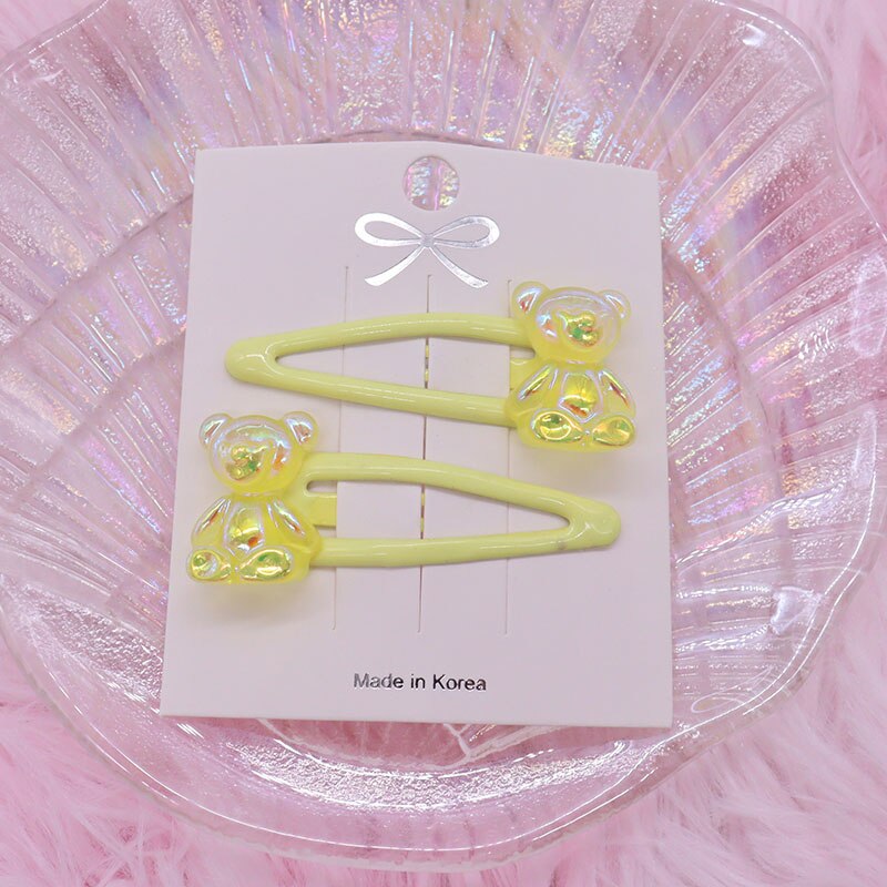 2Pcs/Set Kawaii Cartoon Hair Accessories Fashion Animal Duck Resin Baby Headband