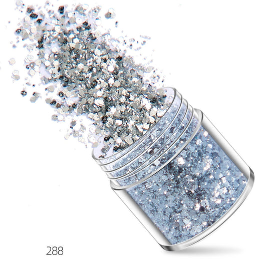 27 Styles Mirror Silver Nail Art Mermaid Glitter Hexagon Paillette Sequins