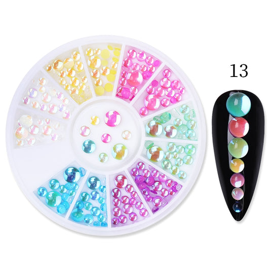 Yellow Pink Green Blue Nail Art Decoration Accessories Nails Jewelry Manicure