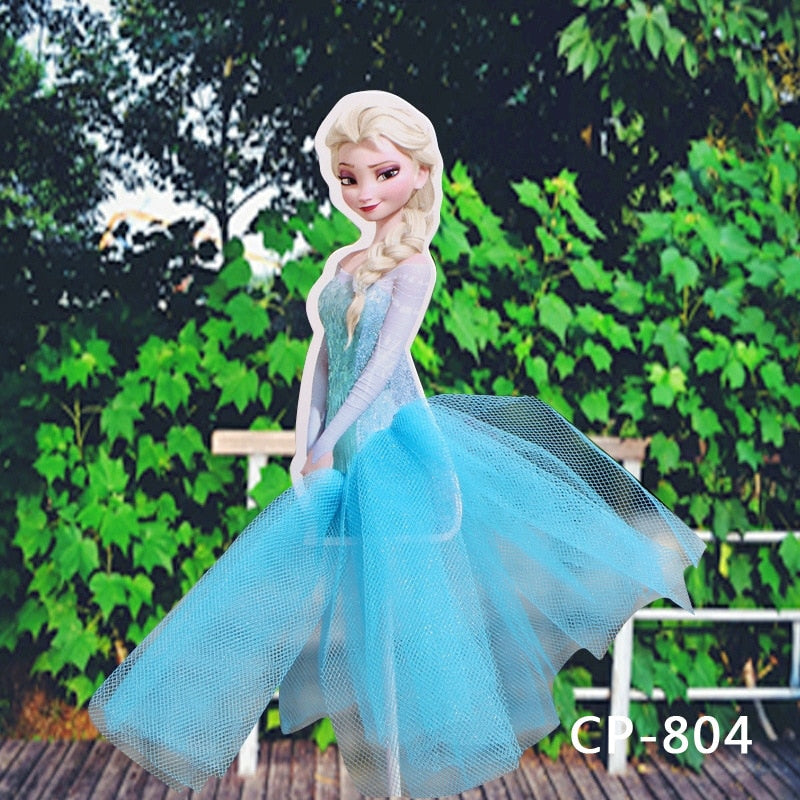 1pc Frozen Princess Elsa Cake Cupcake Toppers Cake Flag Birthday Baby Shower