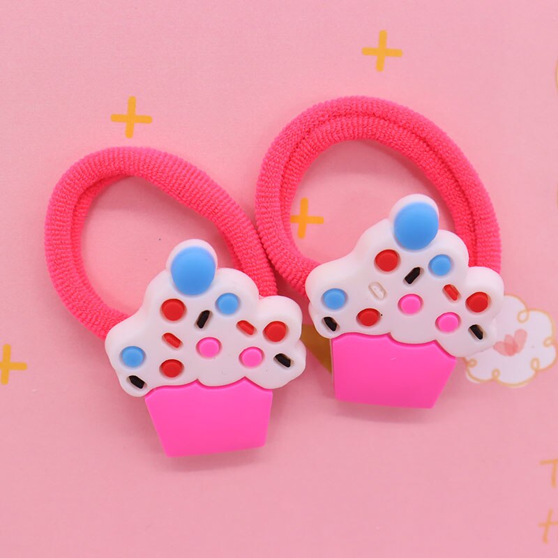 38 Styles 2Pcs Set Fashion Bowknot Rainbow Star Cat Hair Ties Children's Elastic