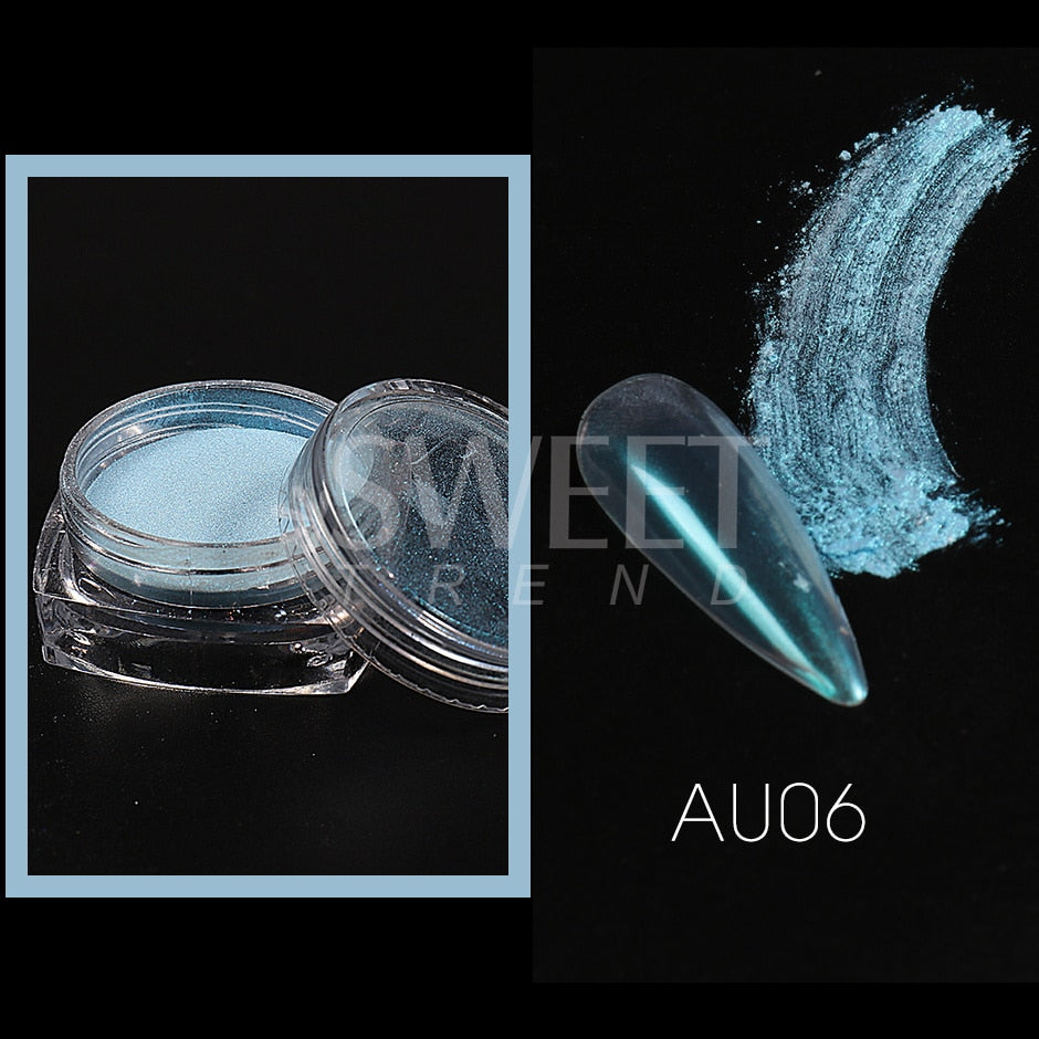 Fairy Nail Pigment Powder Holographic Fine Chrome Rubbing Dust Shimmer Gentle